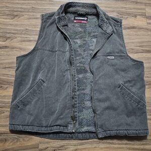 WOLVERINE CANVAS Work Vest Jacket Sleeveless Gray Men's Sz XL